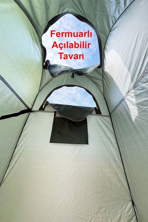 Monicamp Kamp WC Duş Giyinme Çadırı Otomatik Açılır Zemin Matlı 120cm x 120cm x 190cm