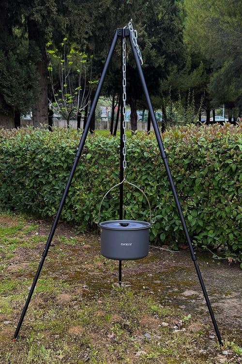 Monicamp Kamp Tenceresi 4,2 Litre Su Isıtma ve Yemek Pişirme XXL Tencere