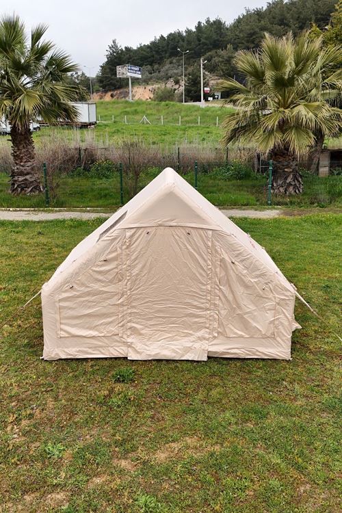 Monicamp 6 Kişilik 4 Mevsim Şişme Kamp Çadırı 6m2 300cm x 200cm x 210cm 420D Kumaş Manuel Pompalı