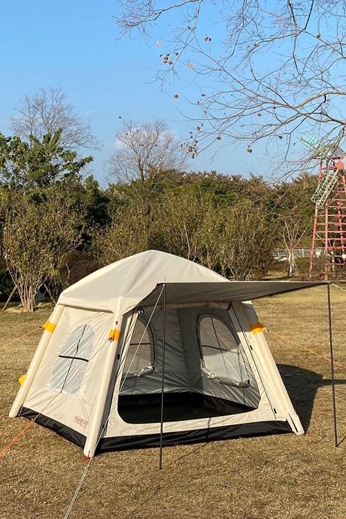 Monicamp 4 Kişilik Otomatik Şişme Kamp Çadırı Dahili Pompalı Şarjlı Motorlu 220cm x 220cm x 175cm