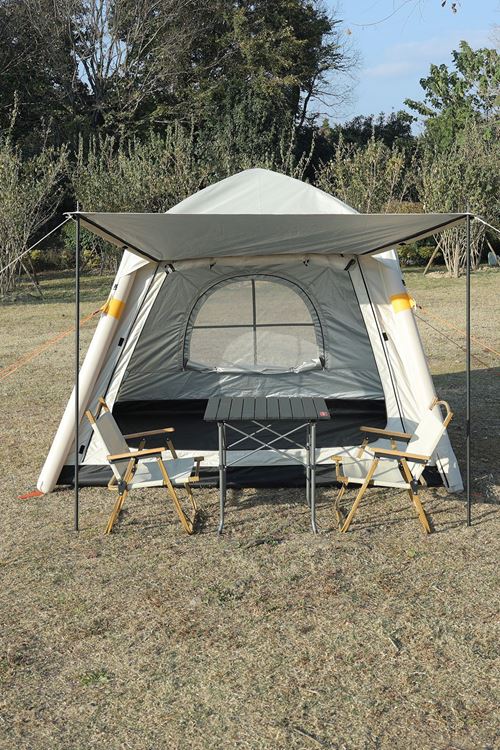 Monicamp 4 Kişilik Otomatik Şişme Kamp Çadırı Dahili Pompalı Şarjlı Motorlu 220cm x 220cm x 175cm