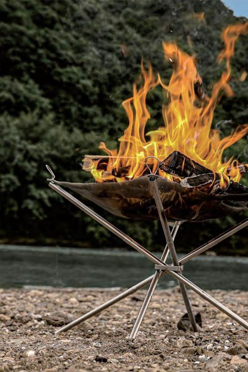 Monicamp Katlanır Ateş Standı Portatif Ateş Çukuru 42cm x 42cm x 32cm