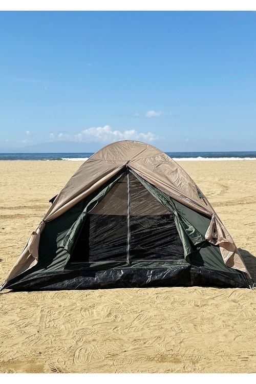 Monicamp 4 Kişilik Kamp Çadırı 3 Mevsim Çift Katmanlı Çift Renk Kumaş 240cm X 240cm X 140cm